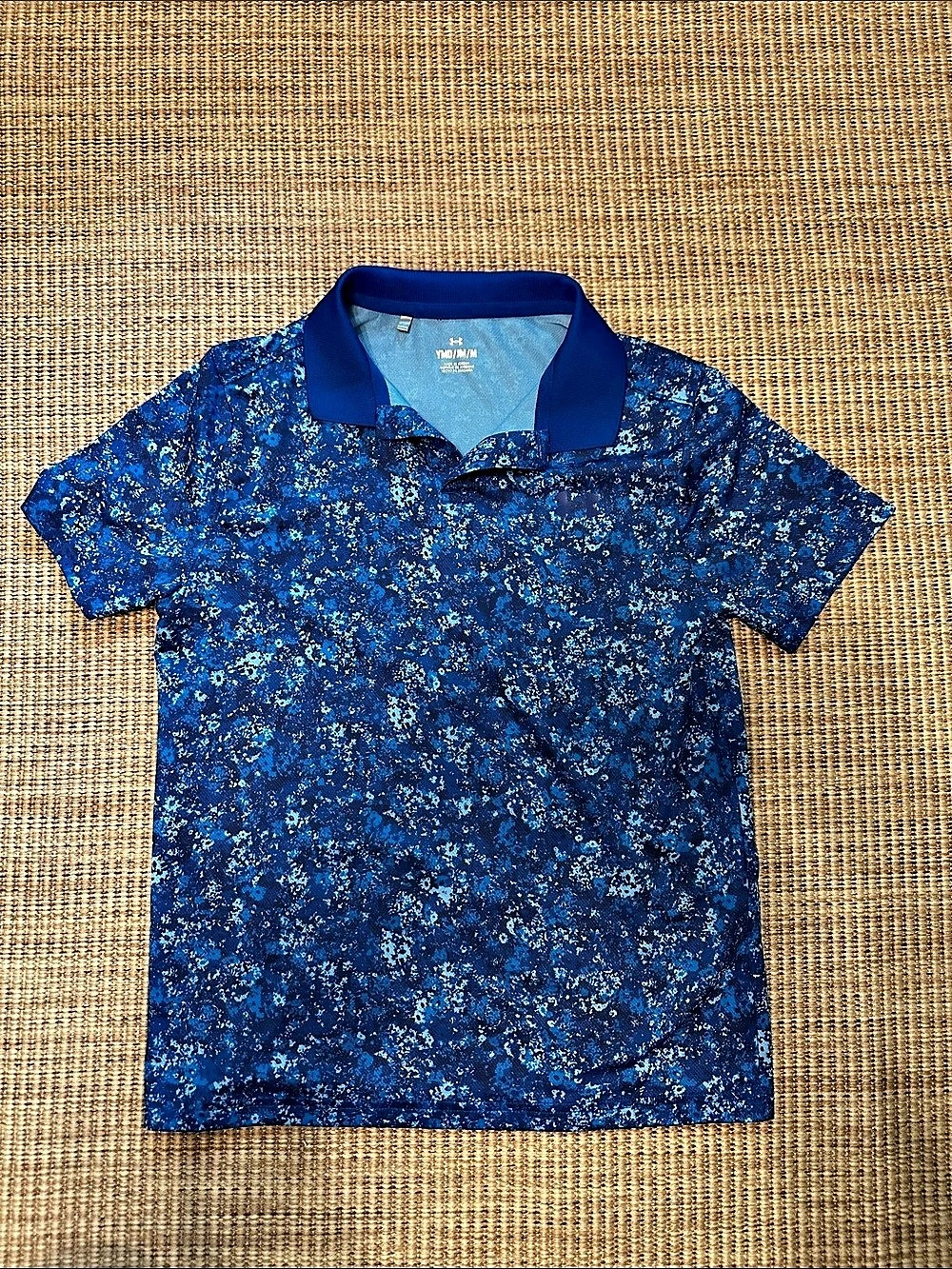 Under Armour Youth Polo Blue Medium Like New